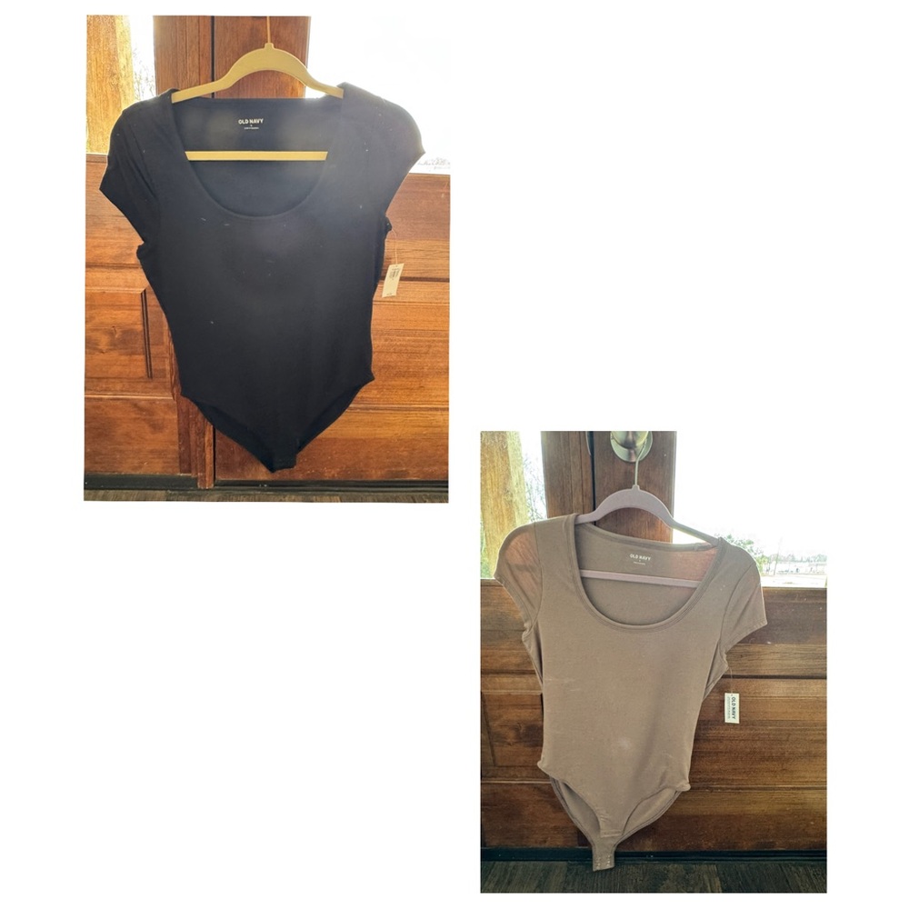 Old navy Elegant Black and Tan Bodysuit Set
